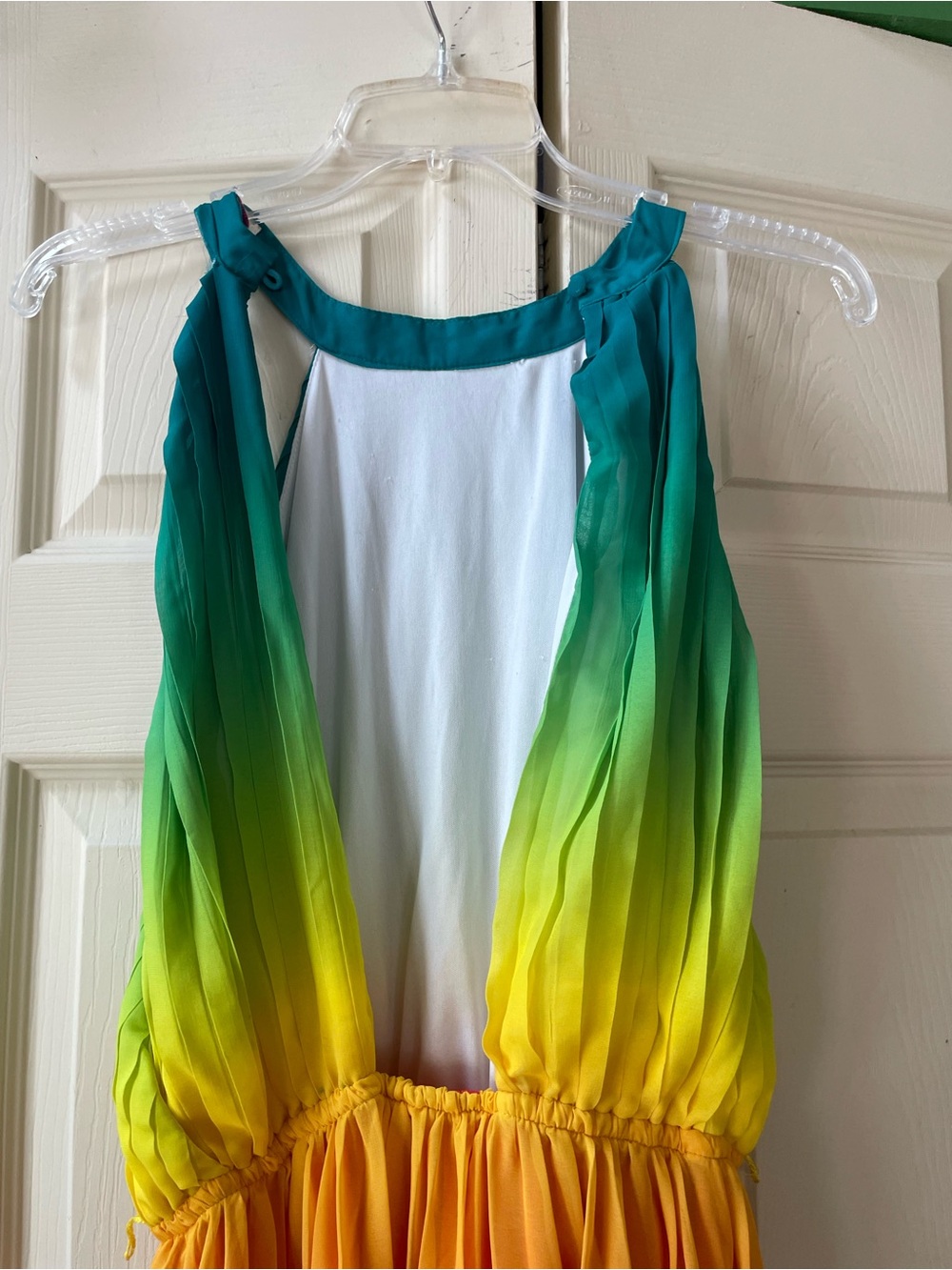 Rainbow Ombre Maxi Dress - Green to Purple - Picture 6 of 14